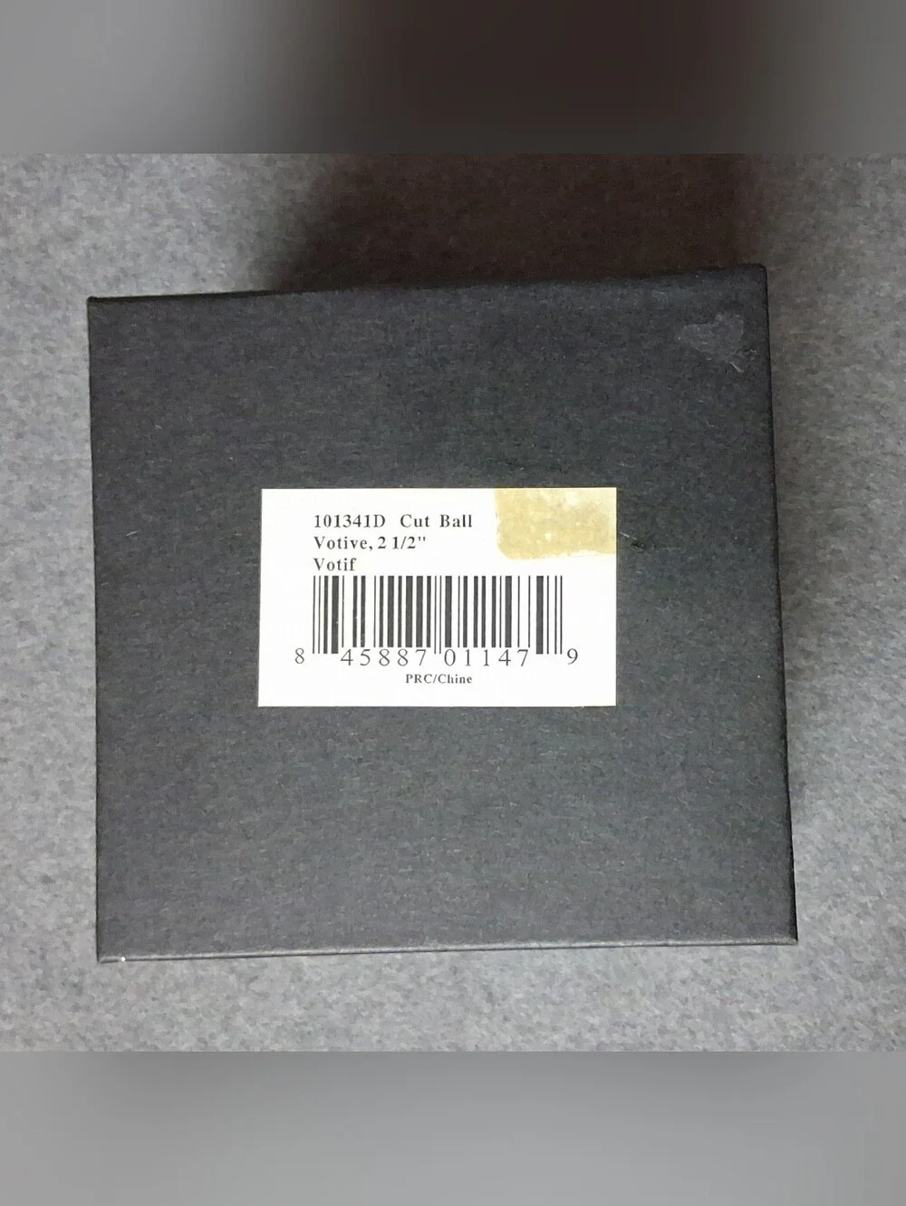 Oleg Cassini Crystal Faceted Ball Cut Candle Holder Votive NIB 2.5